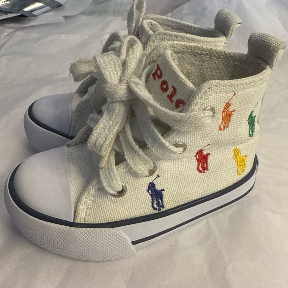 Polo by Ralph Lauren Kids Multicolor Embroidered Sneakers